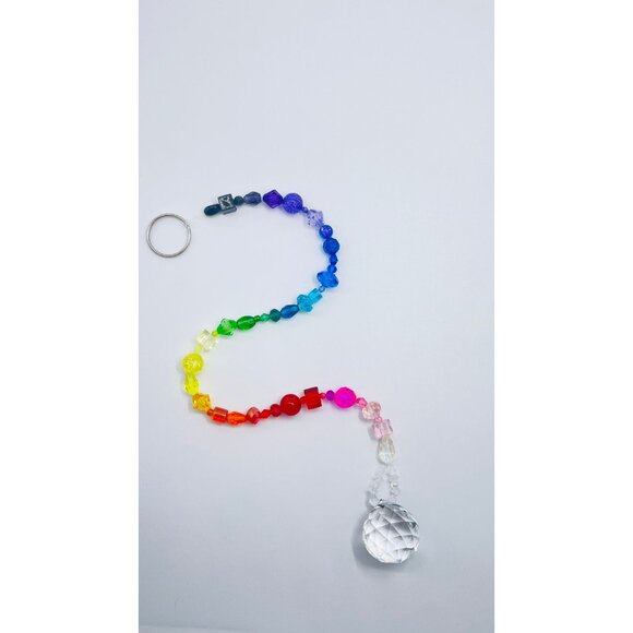 Beaded Suncatcher Rainbow Crystal Prism Hanging Decor Yard Art Tree Jewelry - Picture 3 of 10